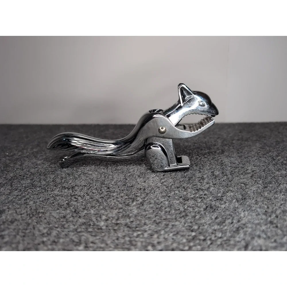 Vintage Heavy Duty Chrome Kangaroo or Squirrel Nutcracker Decor Hand‎ Use